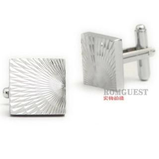 Romguest Square Cuff Link Silver - One Size