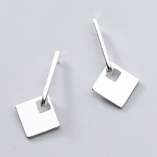Sterling | Earring | Square | Silver | Size | One
