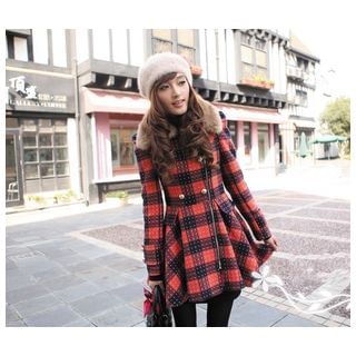 Persephone Plaid Double-Breasted Coat