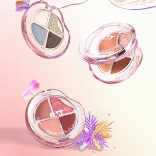 ROMANTIC BEAUTY - 4-Color Eyeshadow - 7 Types #04 Shallow Sea Glacier - 2g