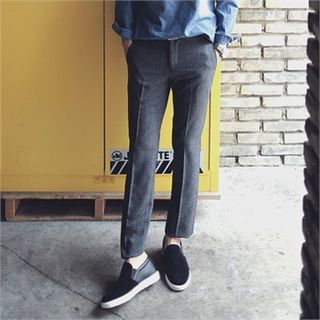 MITOSHOP Flat-Front Slim-Fit Pants