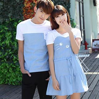 Igsoo Couple Print T-Shirt / A-Line Dress