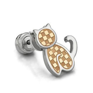Kenny & co. Kitty Earring Earring In Ip Rose Gold (single) IP Rose Gold - One Size