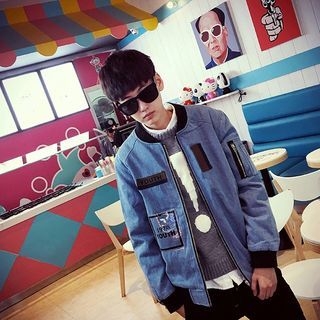 JUN.LEE Lettering Denim Jacket