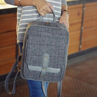 Bibiba Check Canvas Backpack