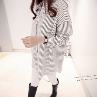 DAILY LOOK Striped Loose-Fit Shirt