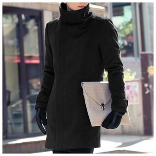 Bay Go Mall Stand Collar Long Jacket