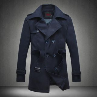 Bay Go Mall Double-Breasted Trench Coat