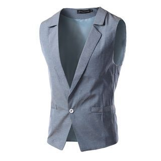 Bay Go Mall Single Button Dress Vest