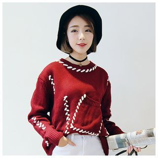 Sens Collection Cable Knit Pocketed Sweater