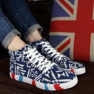 Hipsteria Couple Canvas Lace-Up Sneakers