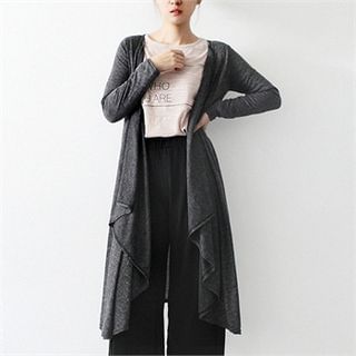 Beccgirl Open-Front Long Cardigan