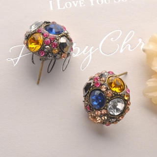 Fit-to-Kill Colorful Diamond Ball Earring One Size