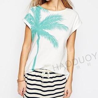 Obel Palm Tree Print Short-Sleeve T-Shirt