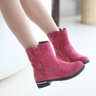 Pretty in Boots Faux Leather Ankle Boots