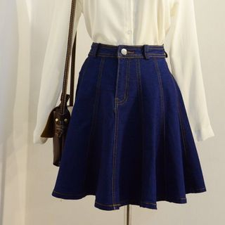 X:Y A-Line Denim Skirt