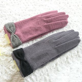 Rose Shop Bow Winter Gloves
