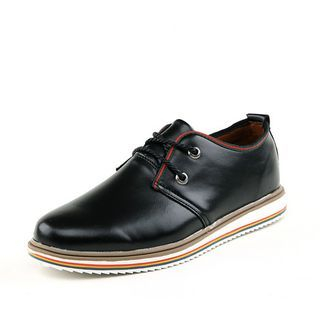 Gerbulan Piped Faux Leather Oxfords