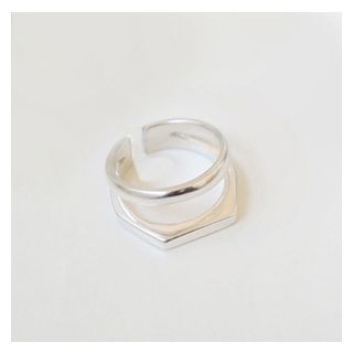 Love Generation Double-Layer Open Ring As Figure - One Size