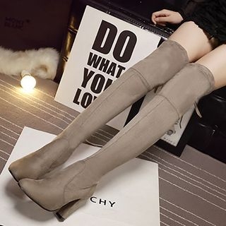 Monde Chunky Heel Over-the-Knee Boots