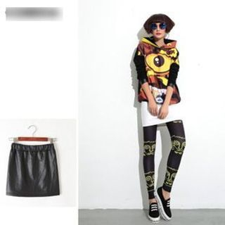 Cooreena Faux-Leather Miniskirt