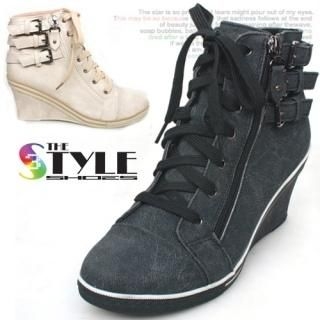 High-Top Wedge Sneakers