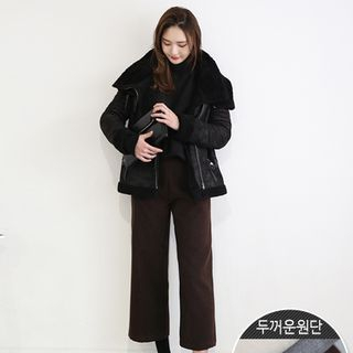 Seoul Fashion Wide-Leg Cropped Pants
