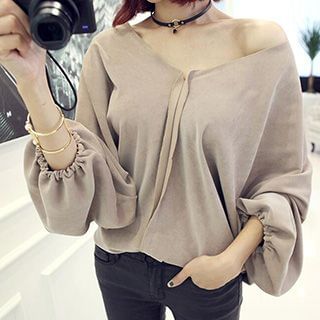 Jolly Club Puff-Sleeve Top