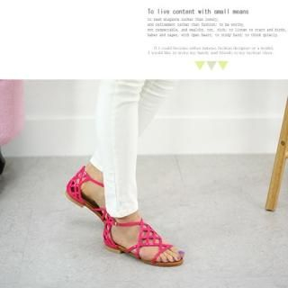 Faux-Leather Strap Sandals (2 Designs)
