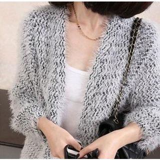 Soft Luxe Furry Open-Front Cardigan