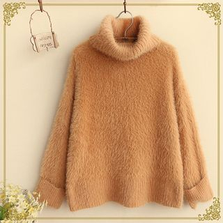 Fairyland Turtleneck Mohair Sweater