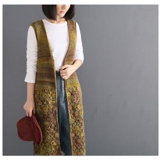 Kirito V-neck Crochet Knit Vest