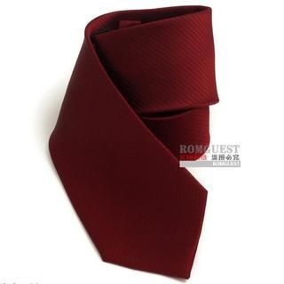 Romguest Striped Necktie Wine Red - One Size