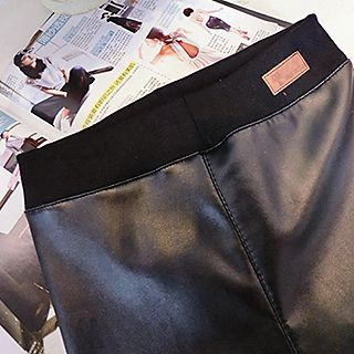 Octavia Fleece-lined Faux Leather Pants