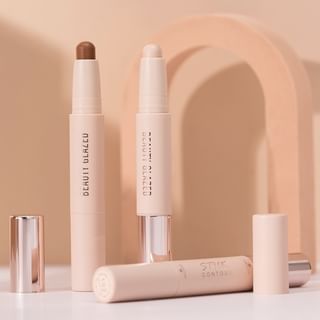 Beauty Glazed - Highlighter & Contour Double-Headed Stick - 3 Shades 101 Pearl & Amber - 3.6G