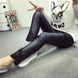 Fashion Street Faux Leather Leggings