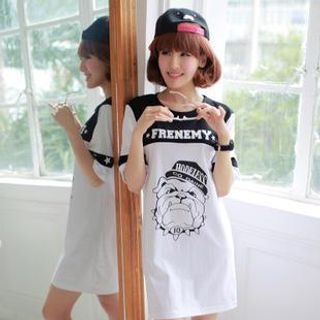 Chuvivi Dog Print T-Shirt Dress