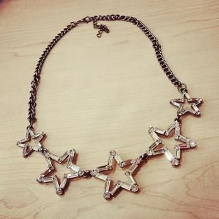 Ticoo Rhinestone Star Pattern Necklace