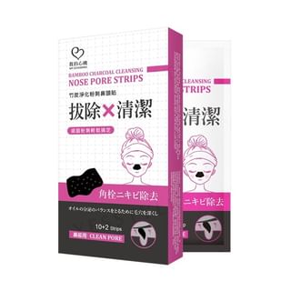 My Scheming - Bamboo Charcoal Cleansing Nose Pore Strips 12 Pcs