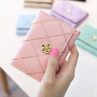 Rinka Doll Flower Accent 3-Folded Wallet