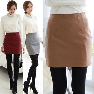 the ebbm Wool Blend Miniskirt