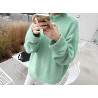 MARSHMALLOW Loose-Fit Angora Wool Blend Sweater