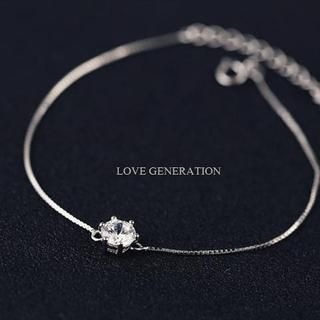 Love Generation Crystal Bracelet Silver - One Size