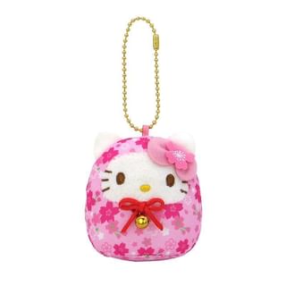 Nakajima Corp. Sanrio Characters Mascot Bag Charm (Sakura Daruma) Hello Kitty Pk (7×6.5×5Cm)