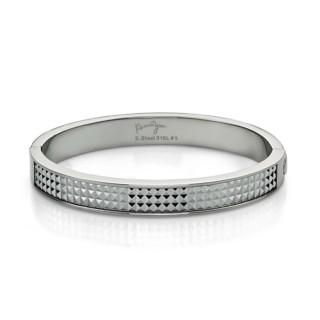 Kenny & co. White Pyramid Bangle(M) Steel - One Size