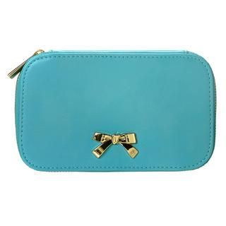ans Bow Accent Cosmetic Bag Light Blue - One Size