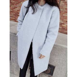 maybe-baby Faux-Suede Boucl -Knit Jacket
