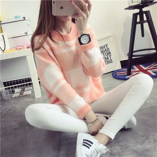 Qimi Plaid Sweater
