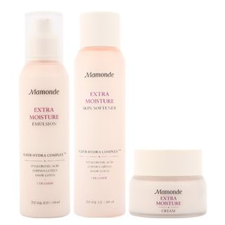 Mamonde Extra Moisture Set: Skin Softener 200ml + Emulsion 150ml + Cream 50ml 3pcs