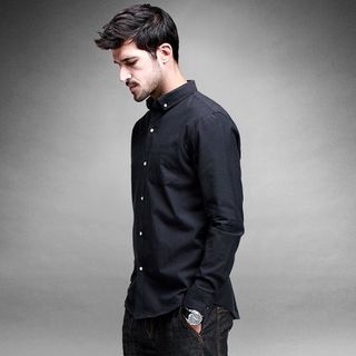 Quincy King Plain Long-Sleeve Shirt